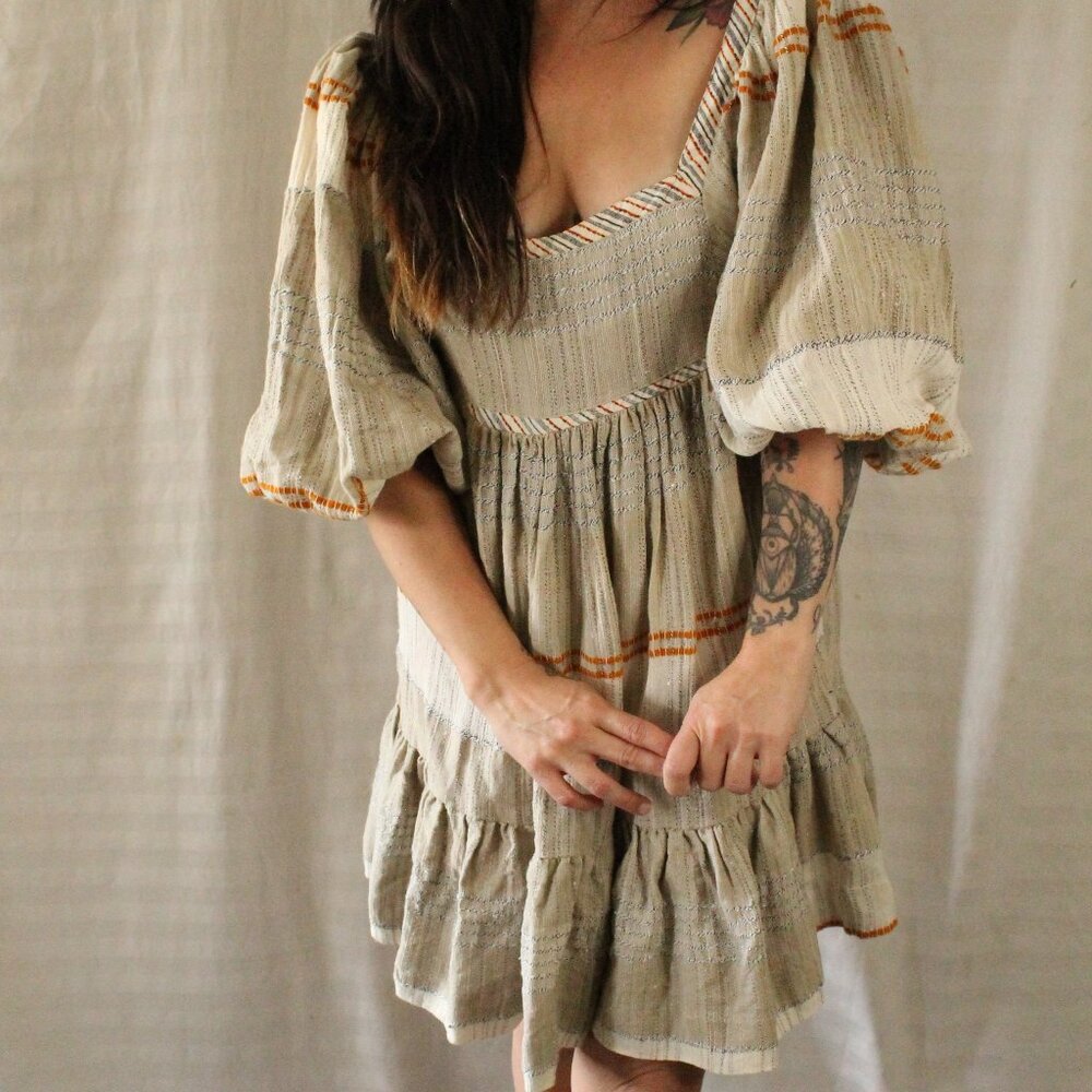 Free People Cozy Striped Mini Dress